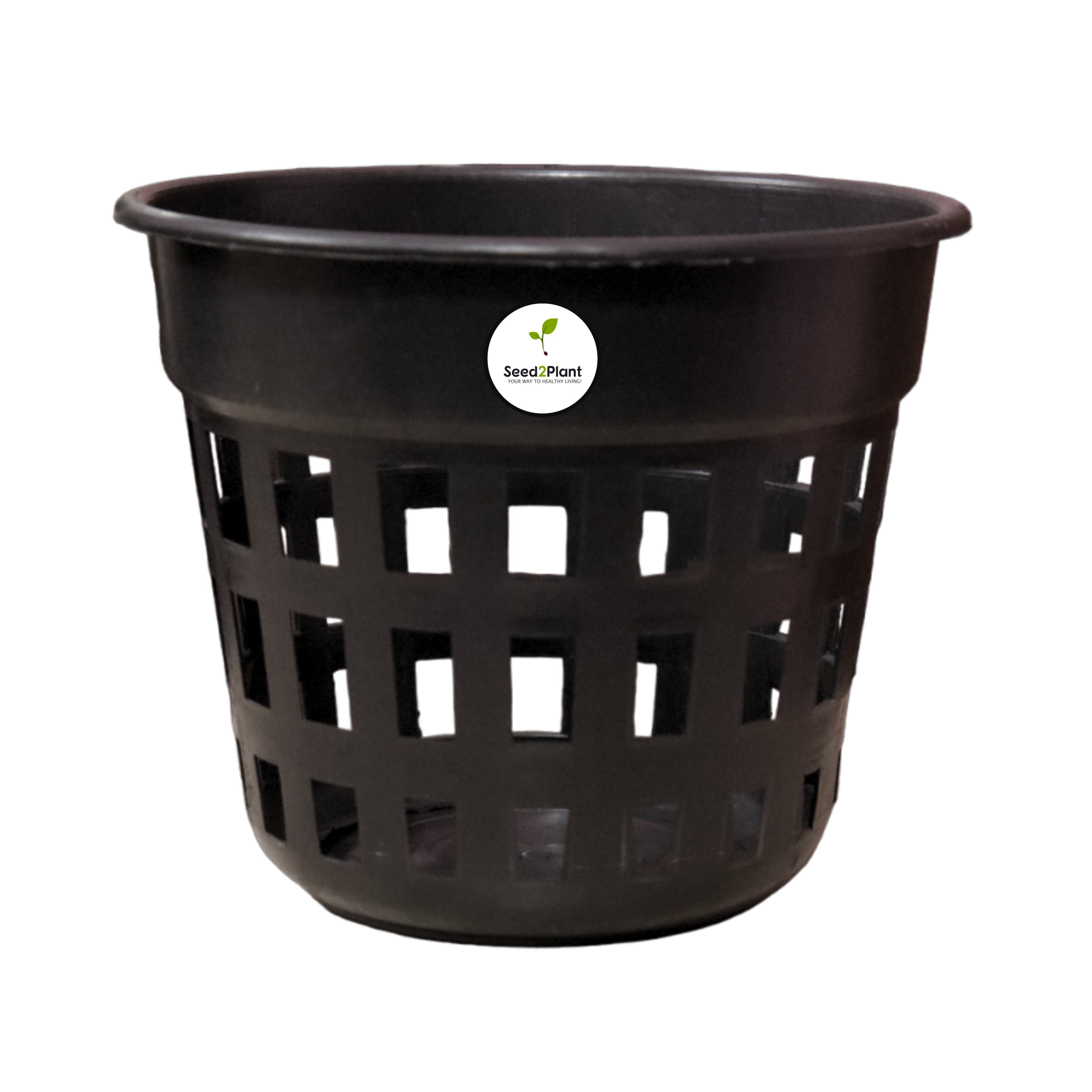 Orchid Pot 7 Inches - Black