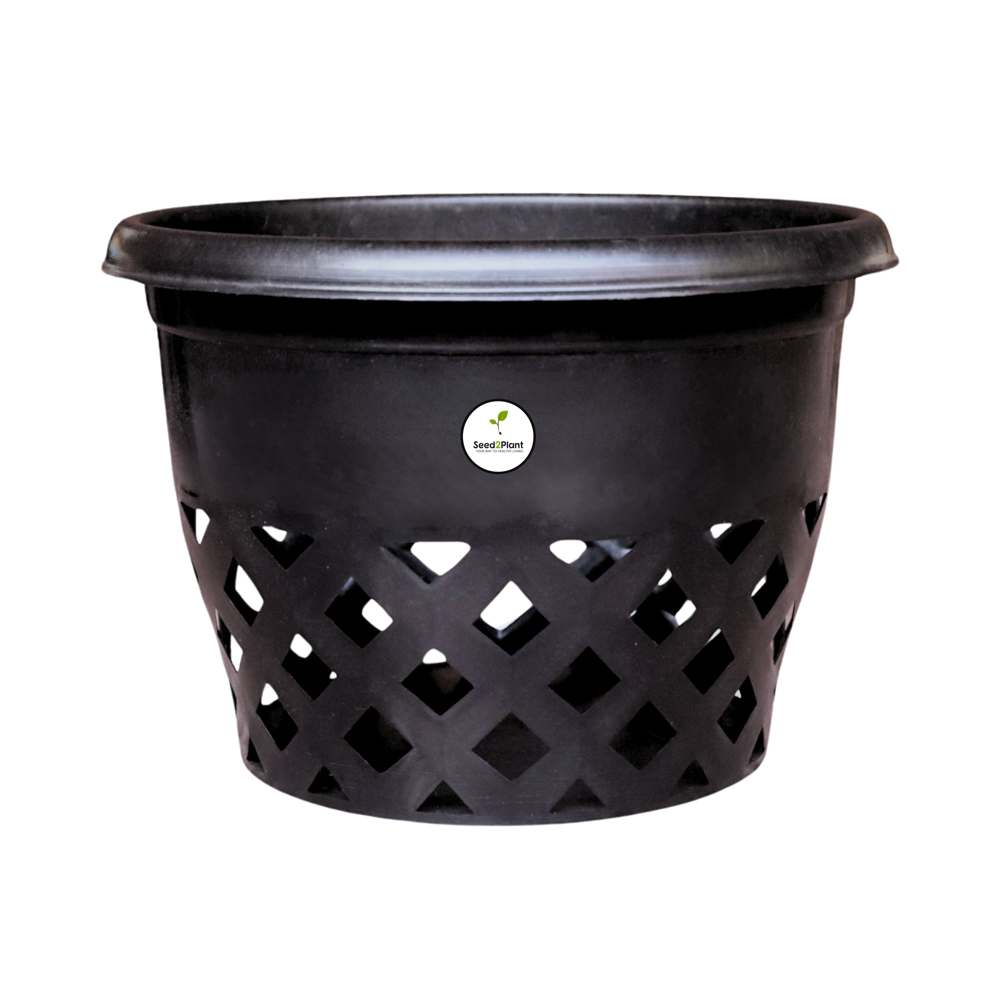 Big Orchid Pot 9 Inches - Black