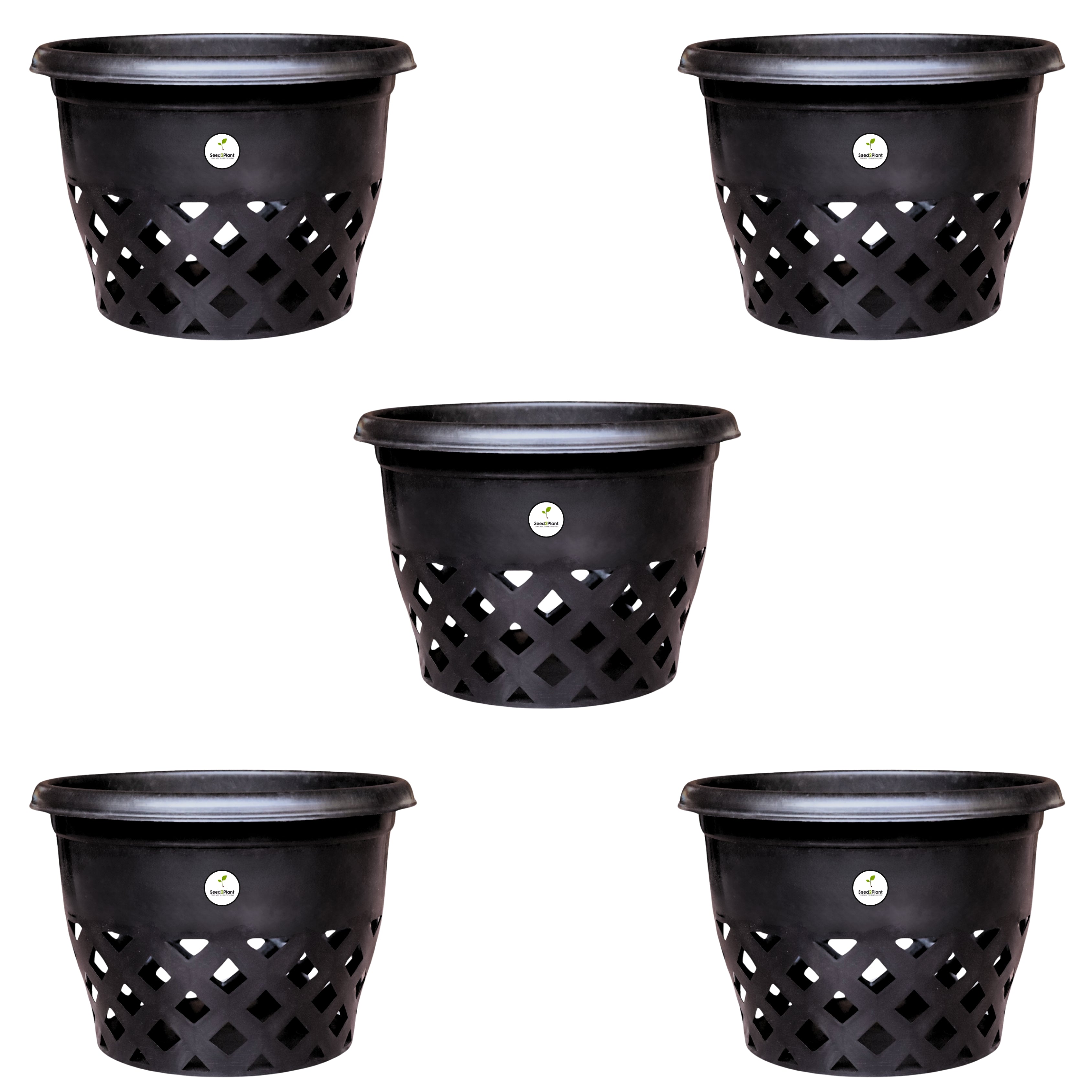 Big Orchid Pot 9 Inches - Black