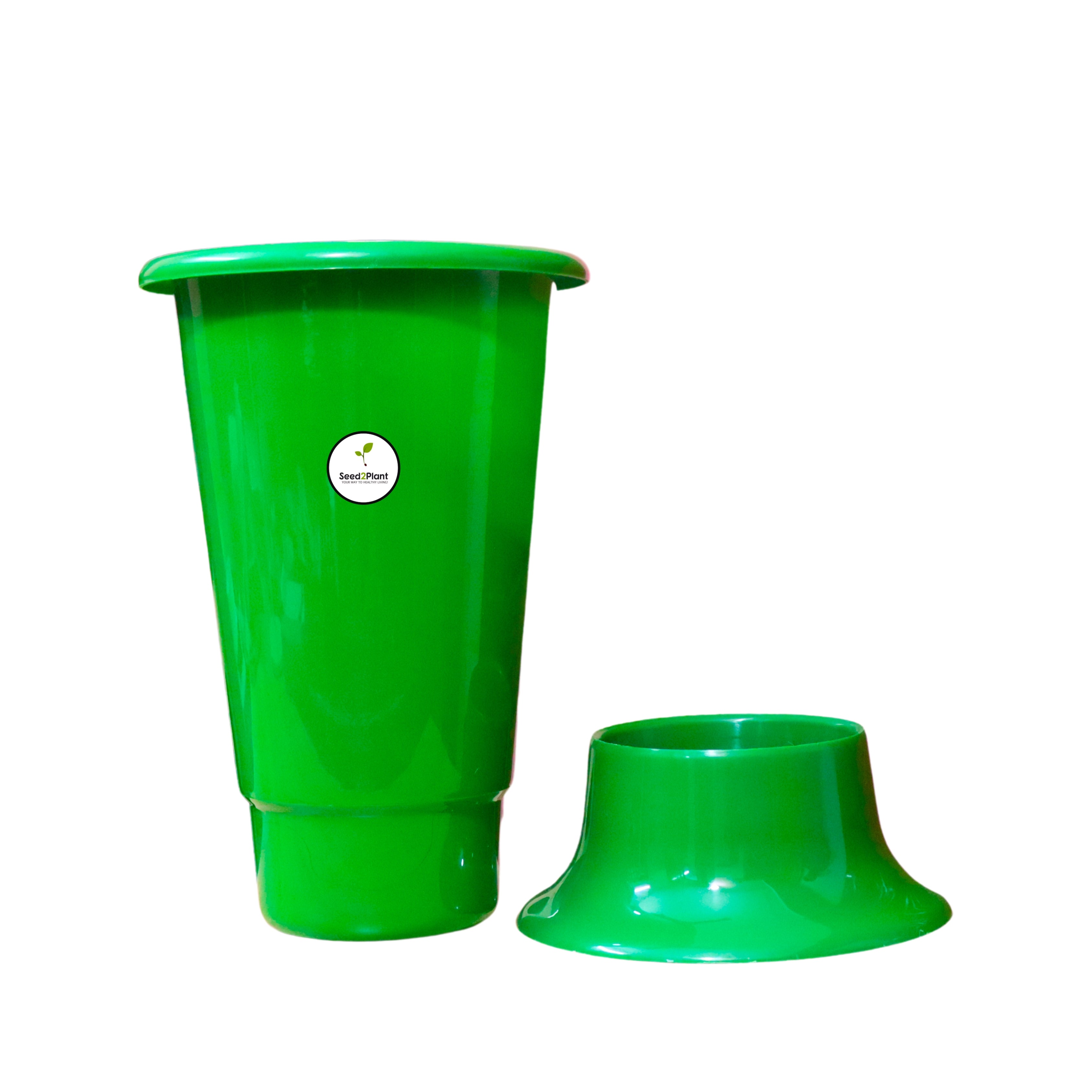 Galaxy Indoor Plastic Pot - Dark Green Colour