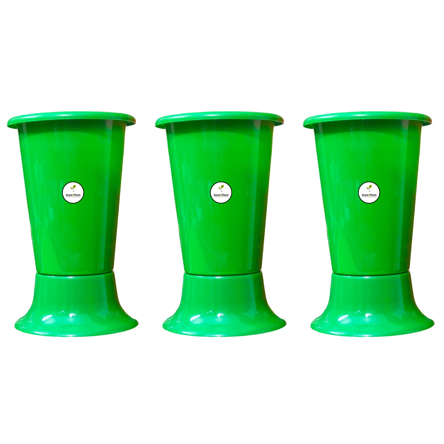 Galaxy Indoor Plastic Pot - Dark Green Colour