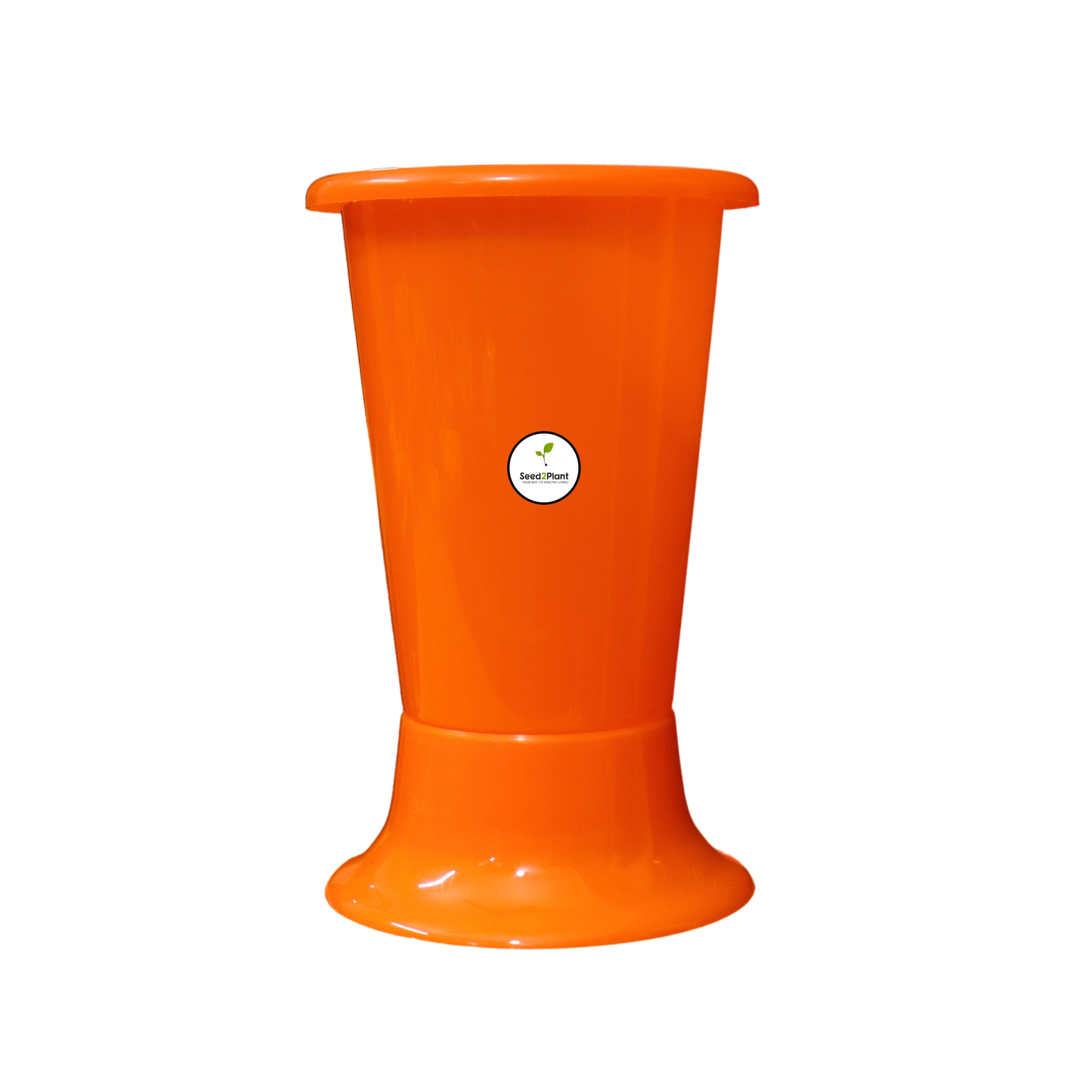 Galaxy Indoor Plastic Pot - Orange Colour