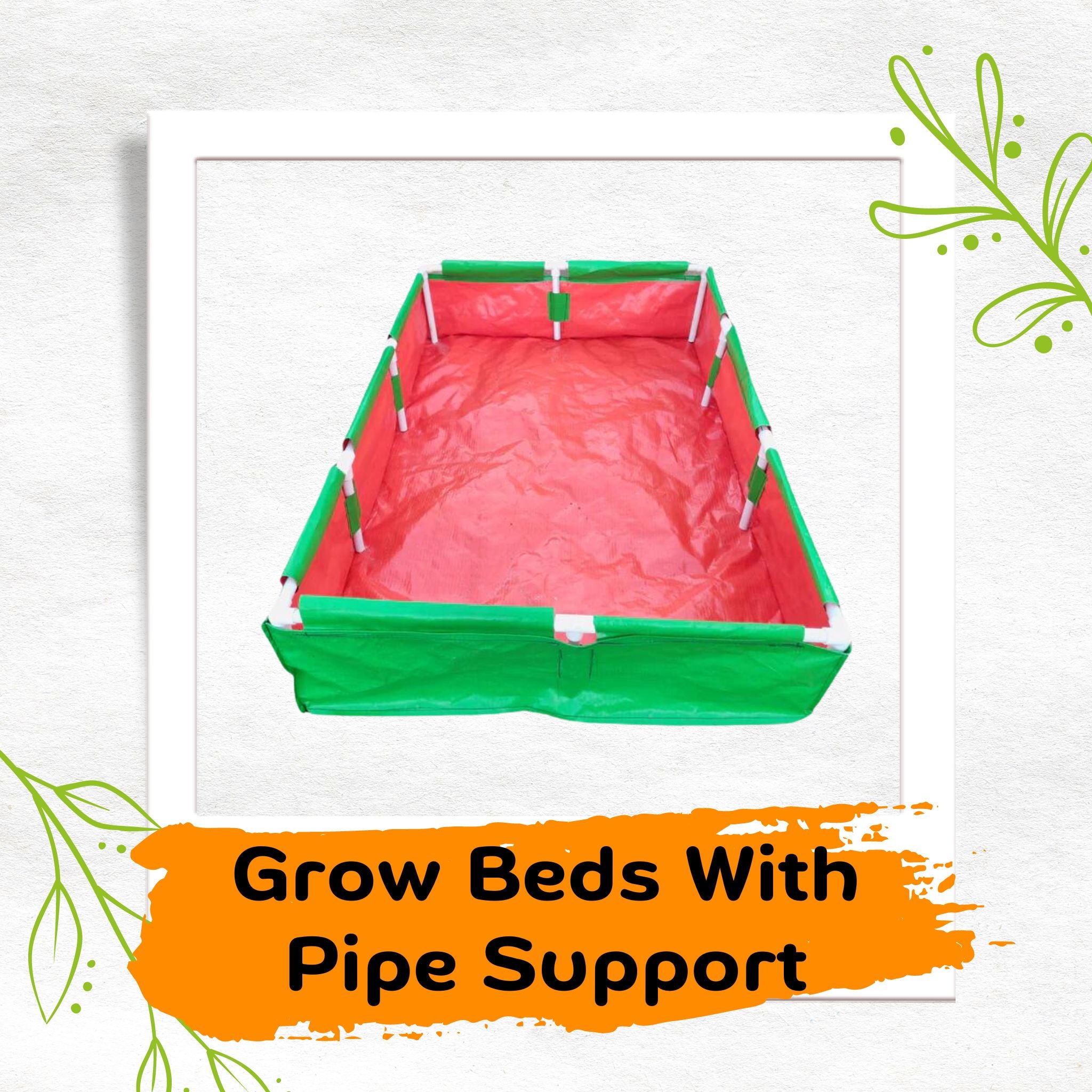 400 GSM Grow Beds with Pipe Support