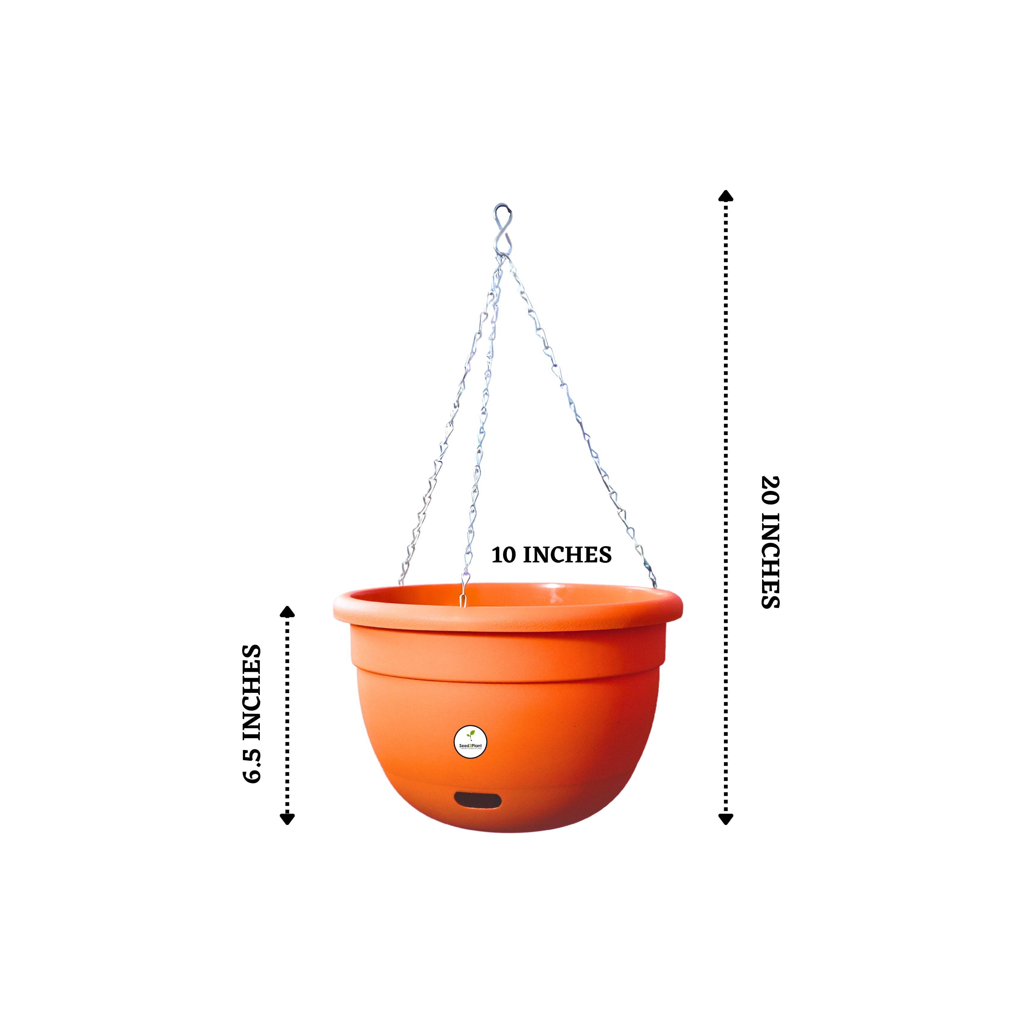 10 Inch Terracotta Elegance Hanging Planter