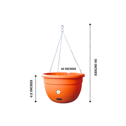 10 Inch Terracotta Elegance Hanging Planter