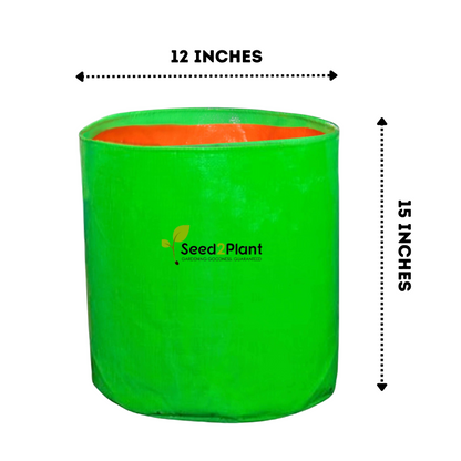 12x15 Inches (1x1¼ Ft) - 260 GSM HDPE Round Grow Bag