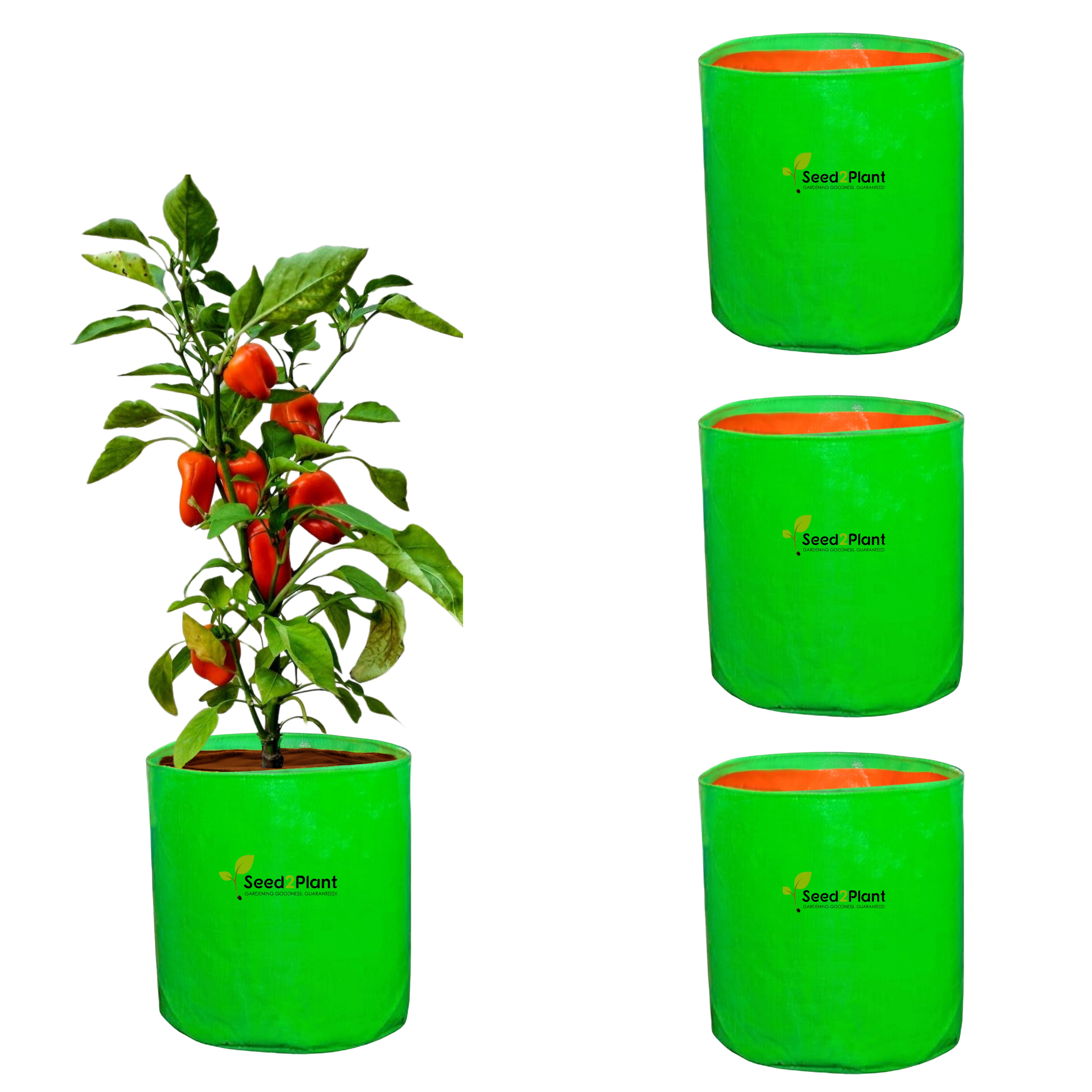 12x15 Inches (1x1¼ Ft) - 260 GSM HDPE Round Grow Bag