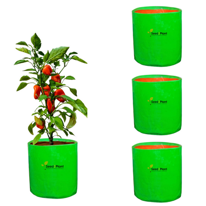 12x15 Inches (1x1¼ Ft) - 260 GSM HDPE Round Grow Bag