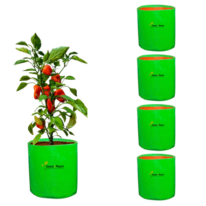 12x15 Inches (1x1¼ Ft) - 260 GSM HDPE Round Grow Bag