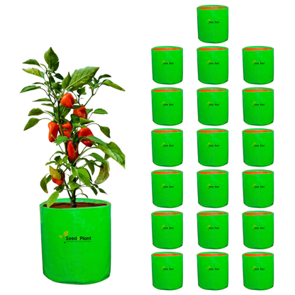 12x15 Inches (1x1¼ Ft) - 260 GSM HDPE Round Grow Bag