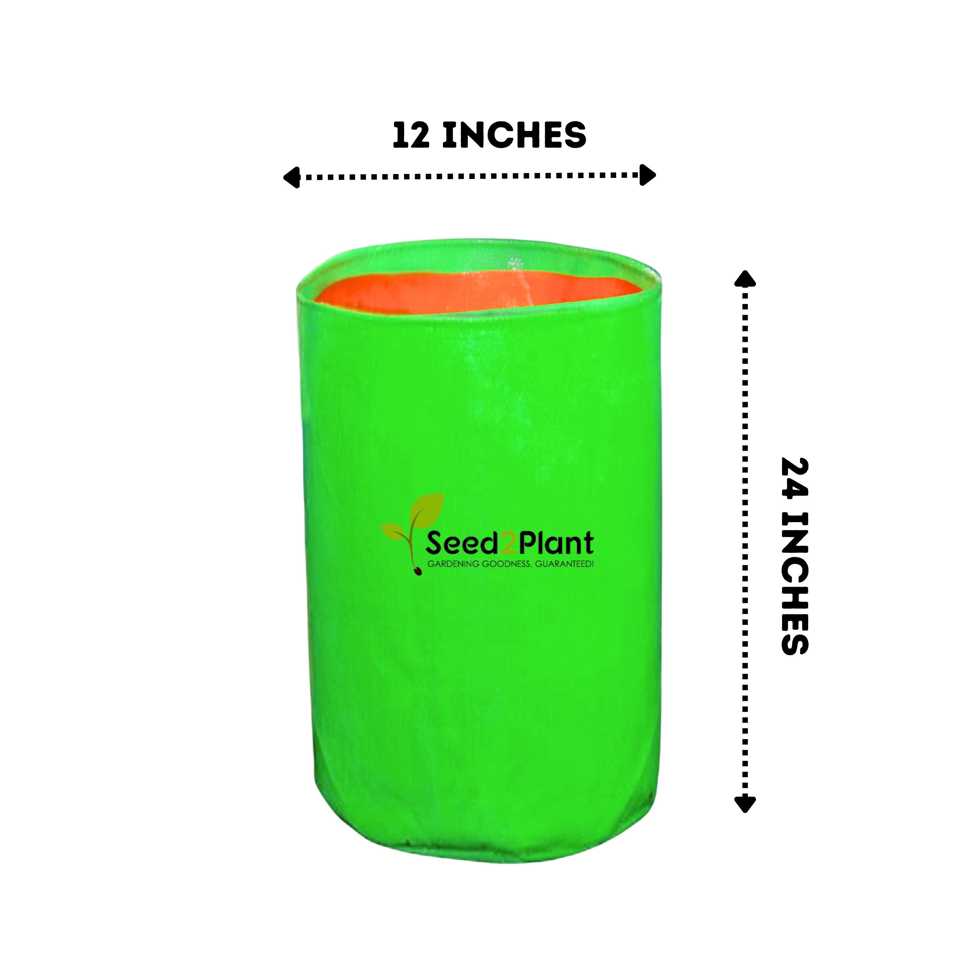 12x24 Inches (1x2 Ft) - 220 GSM HDPE Round Grow Bag