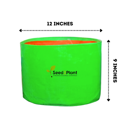 12x9 Inches (1x0.75 Ft) - 260 GSM HDPE Round Grow Bag
