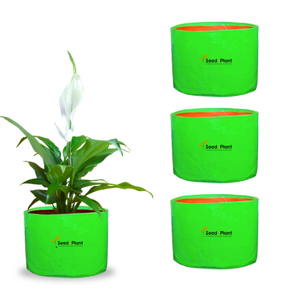 12x9 Inches (1x0.75 Ft) - 260 GSM HDPE Round Grow Bag