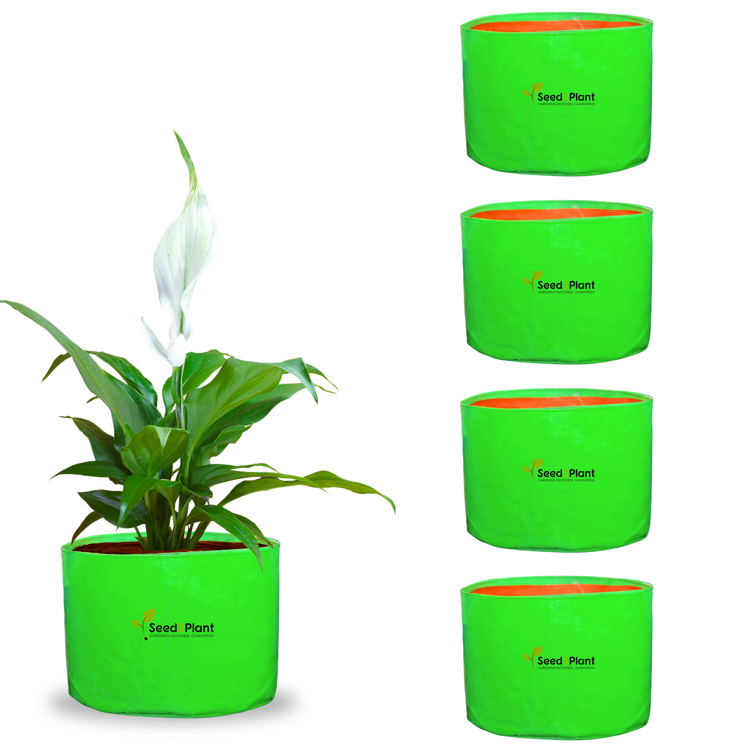 12x9 Inches (1x0.75 Ft) - 260 GSM HDPE Round Grow Bag