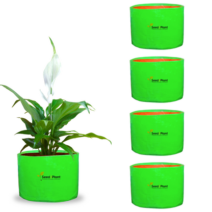 12x9 Inches (1x0.75 Ft) - 260 GSM HDPE Round Grow Bag