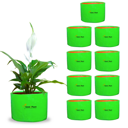 12x9 Inches (1x0.75 Ft) - 260 GSM HDPE Round Grow Bag