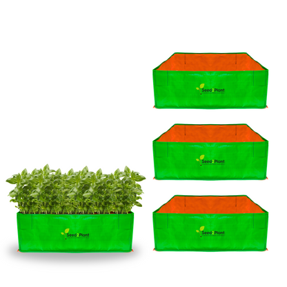 18x12x9 Inches (1½x1x¾ Ft ) - 260 GSM HDPE Rectangular Grow Bag