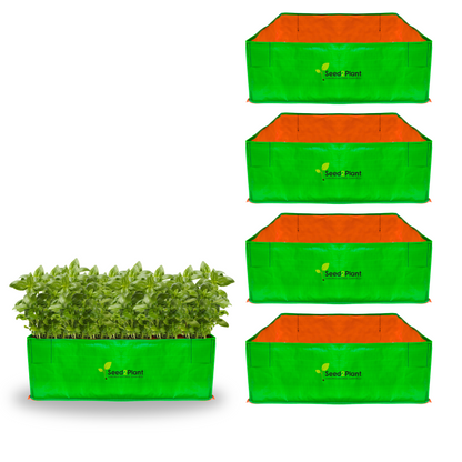 18x12x9 Inches (1½x1x¾ Ft ) - 260 GSM HDPE Rectangular Grow Bag