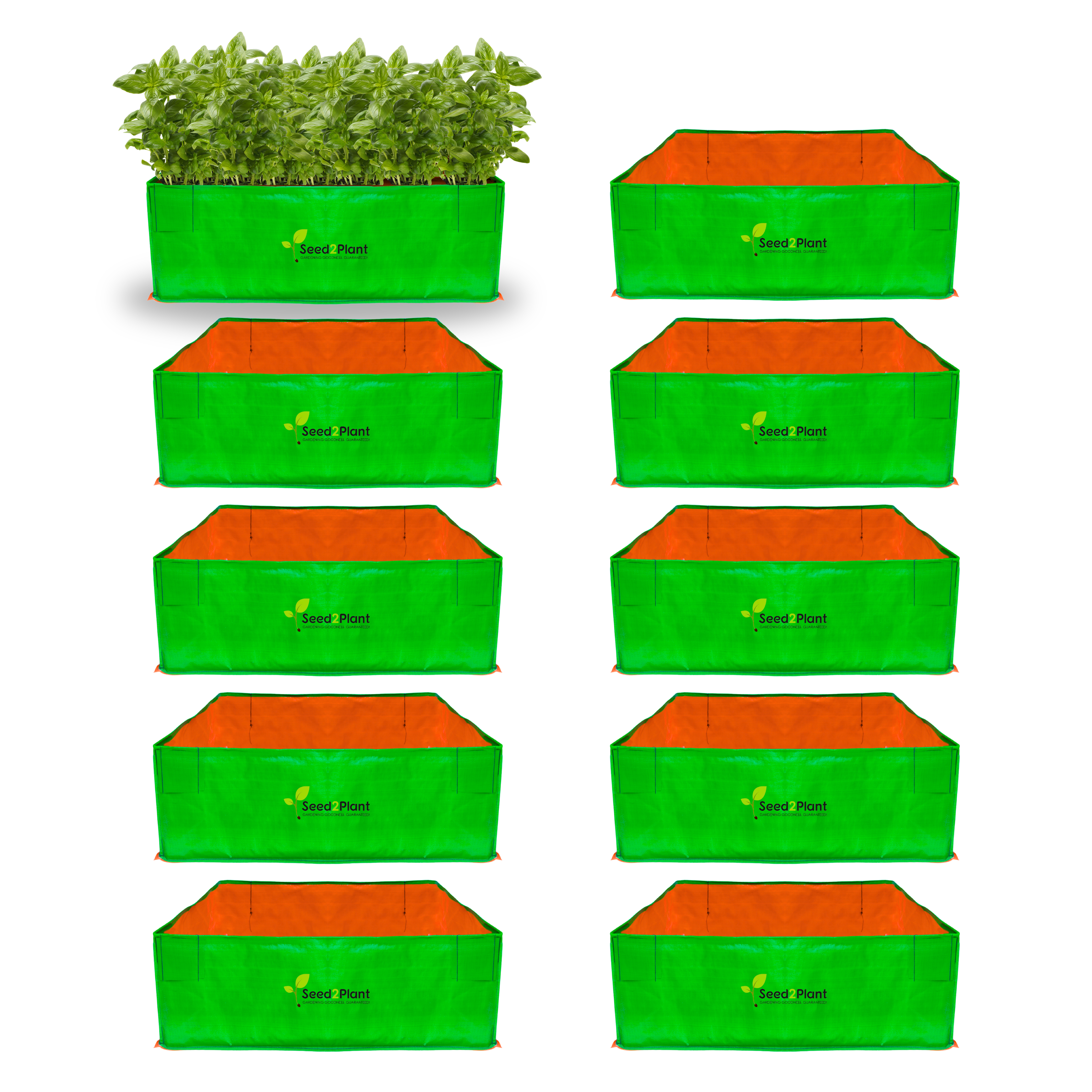 18x12x9 Inches (1½x1x¾ Ft ) - 260 GSM HDPE Rectangular Grow Bag