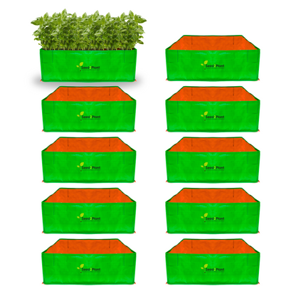 18x12x9 Inches (1½x1x¾ Ft ) - 260 GSM HDPE Rectangular Grow Bag