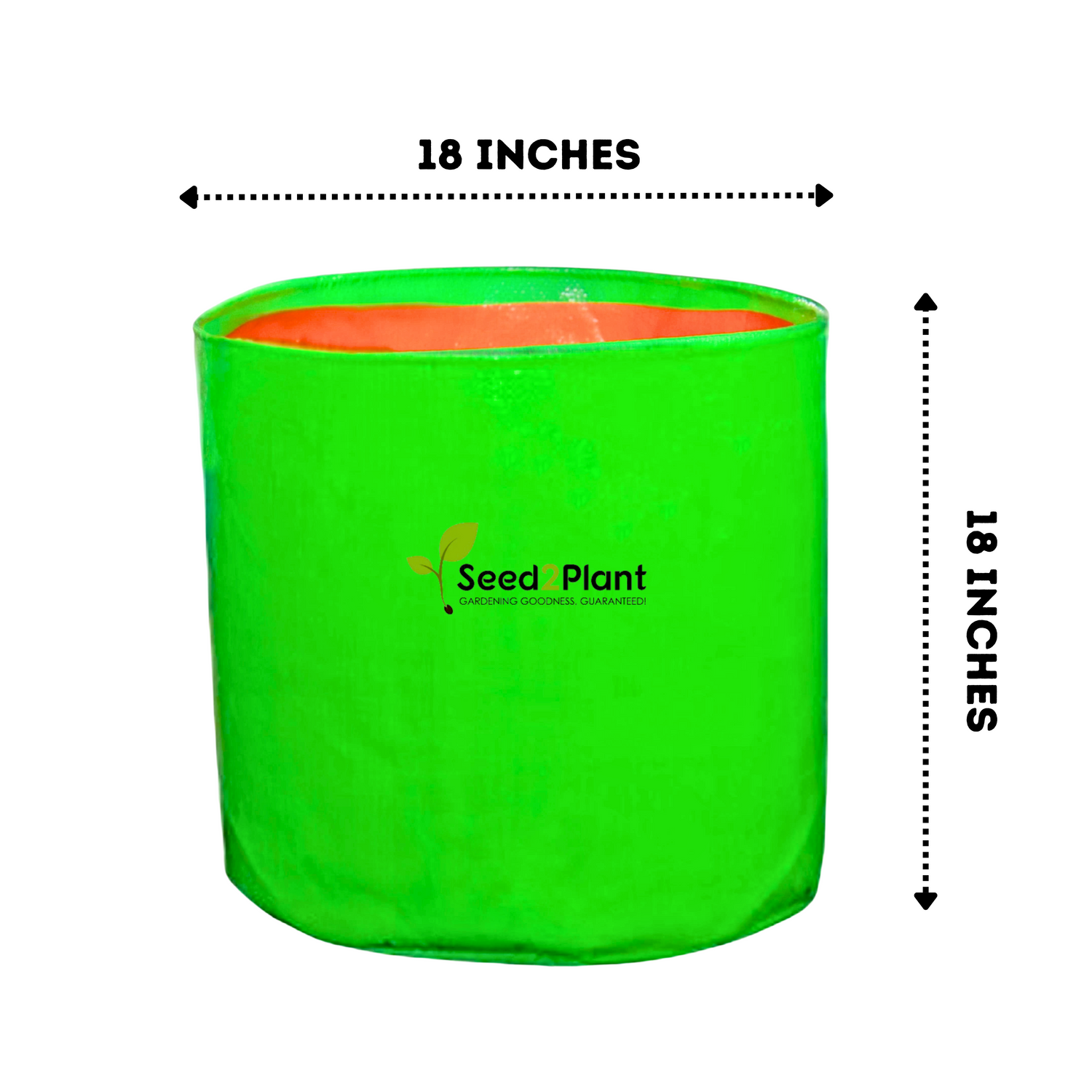 18x18 (1½x1½ Ft) Inches - 220 GSM HDPE Round Grow Bag