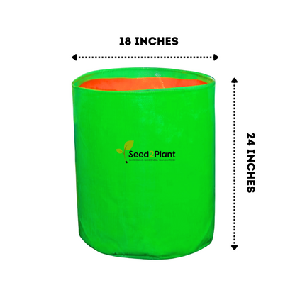 18x24 Inches (1½x2 Ft) - 260 GSM HDPE Round Grow Bag