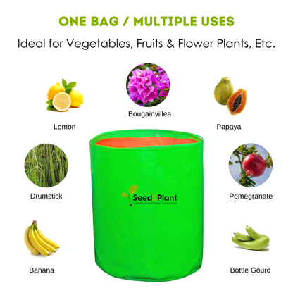 18x24 Inches (1½x2 Ft) - 260 GSM HDPE Round Grow Bag