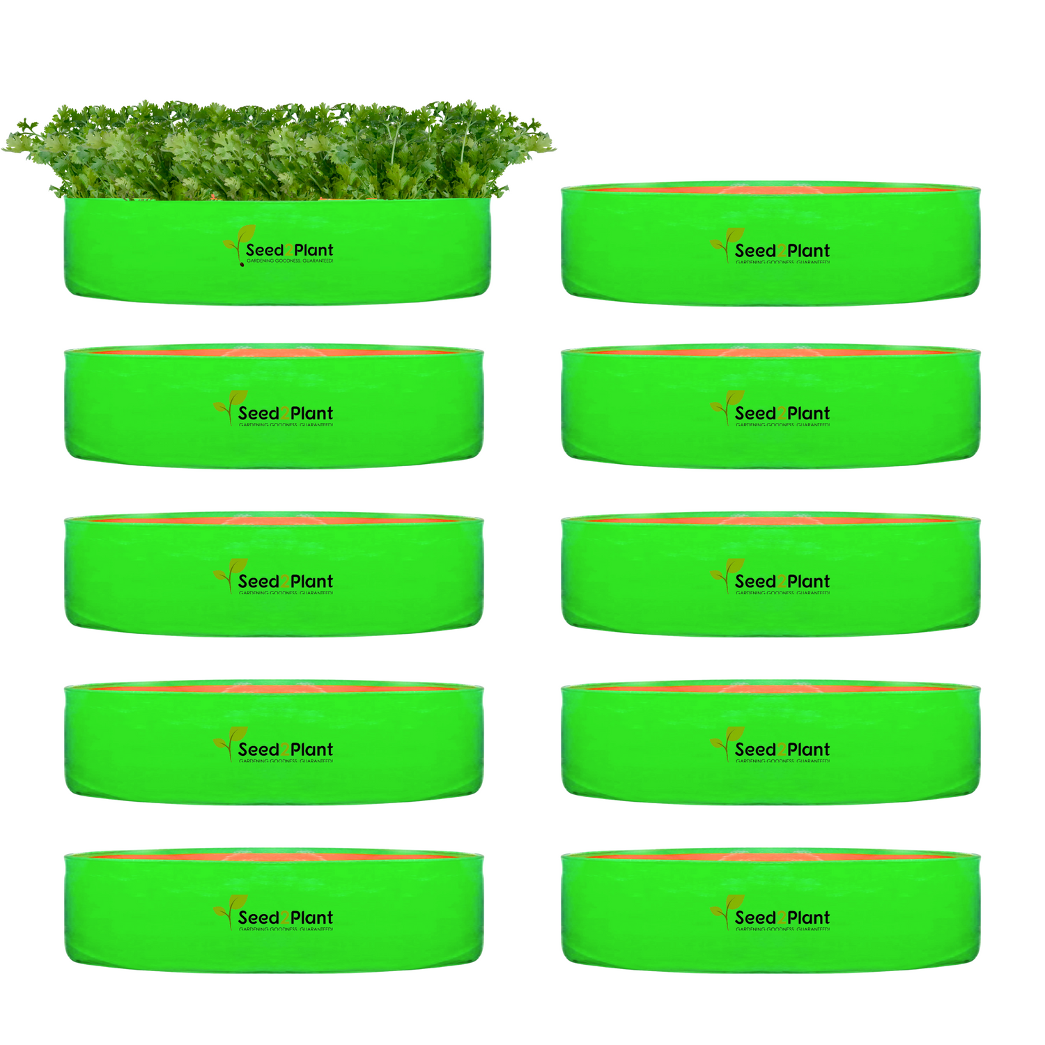 18x6 Inches (1½x 1⁄2 Ft) - 260 GSM HDPE Round Spinach Grow Bag