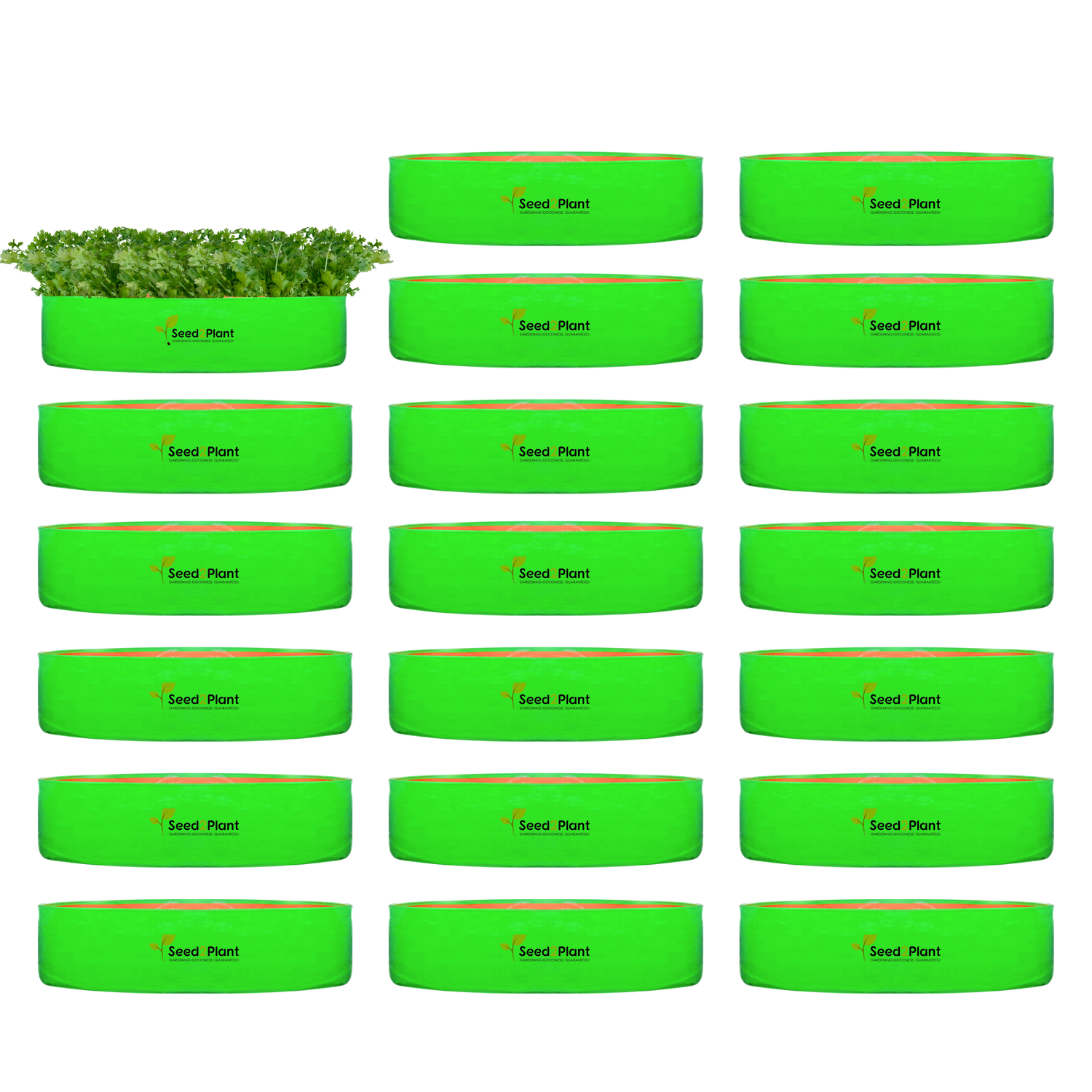 18x6 Inches (1½x 1⁄2 Ft) - 260 GSM HDPE Round Spinach Grow Bag