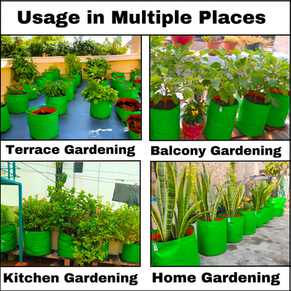 18x6 Inches (1½x 1⁄2 Ft) - 260 GSM HDPE Round Spinach Grow Bag