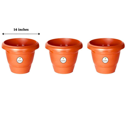 Plastic Pot for Water Lilies UV Treated - Terracotta Colour