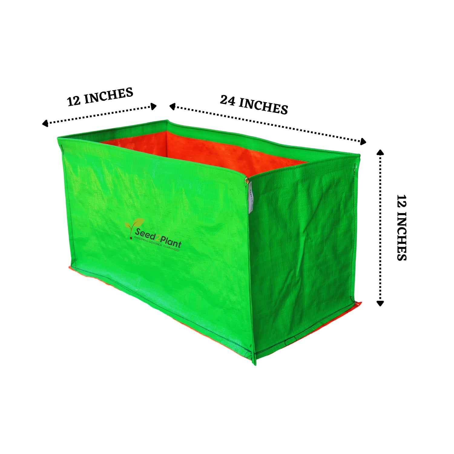 24x12x12 Inches (2x1x1 Ft ) - 220 GSM HDPE Rectangular Grow Bag