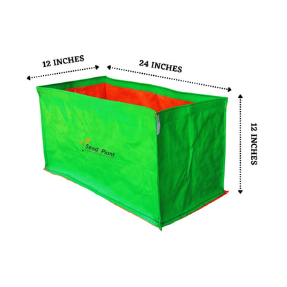 24x12x12 Inches (2x1x1 Ft ) - 220 GSM HDPE Rectangular Grow Bag