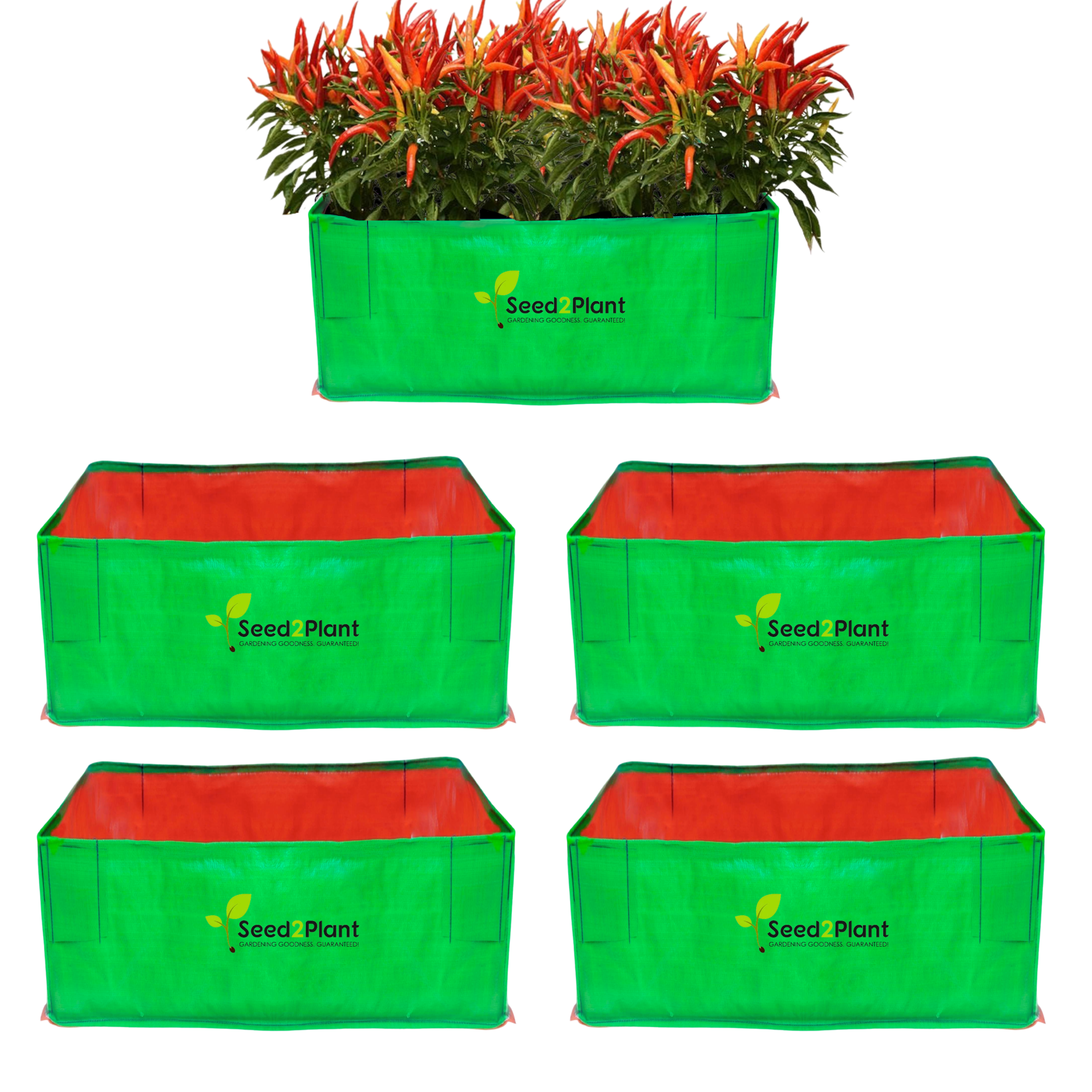 24x12x12 Inches (2x1x1 Ft ) - 260 GSM HDPE Rectangular Grow Bag