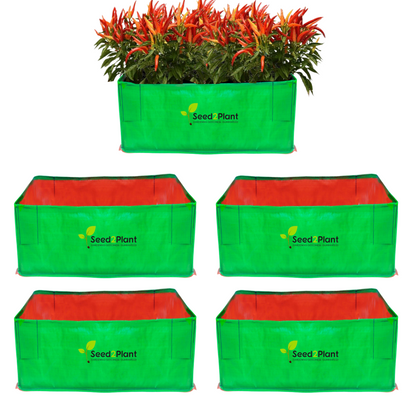 24x12x12 Inches (2x1x1 Ft ) - 260 GSM HDPE Rectangular Grow Bag