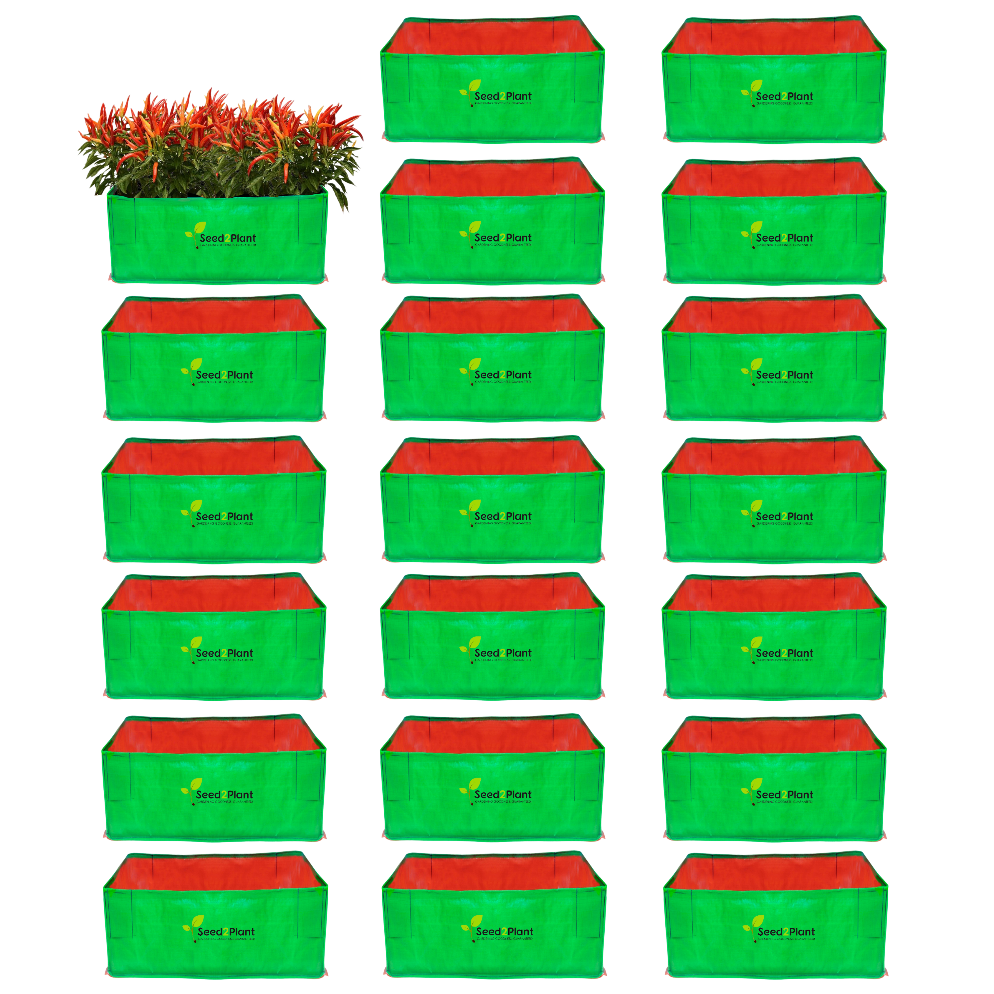 24x12x12 Inches (2x1x1 Ft ) - 260 GSM HDPE Rectangular Grow Bag
