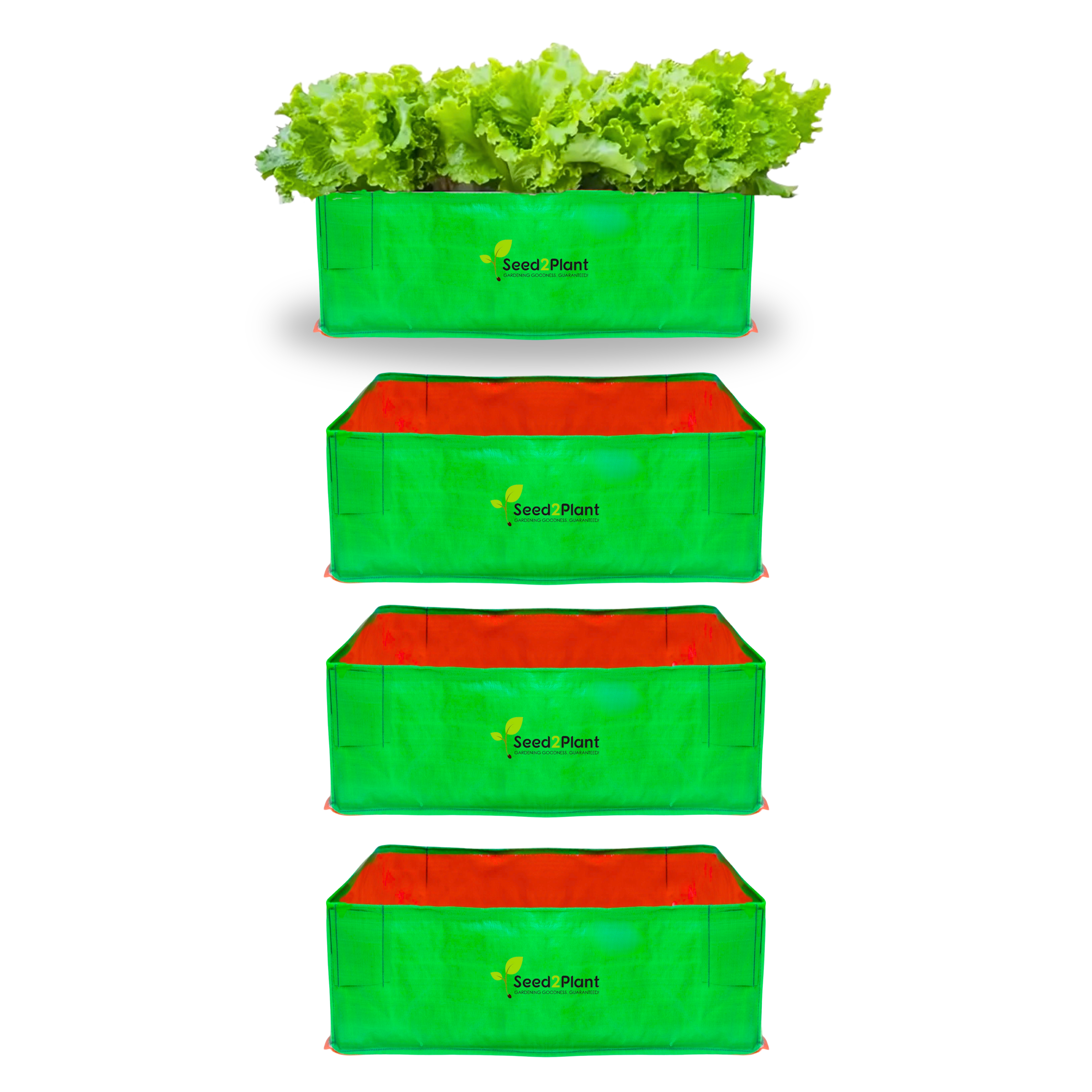 24x12x9 Inches (2x1x¾ Ft ) - 220 GSM HDPE Rectangular Grow Bag