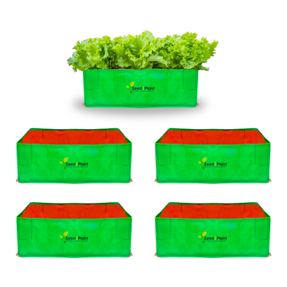 24x12x9 Inches (2x1x¾ Ft ) - 220 GSM HDPE Rectangular Grow Bag