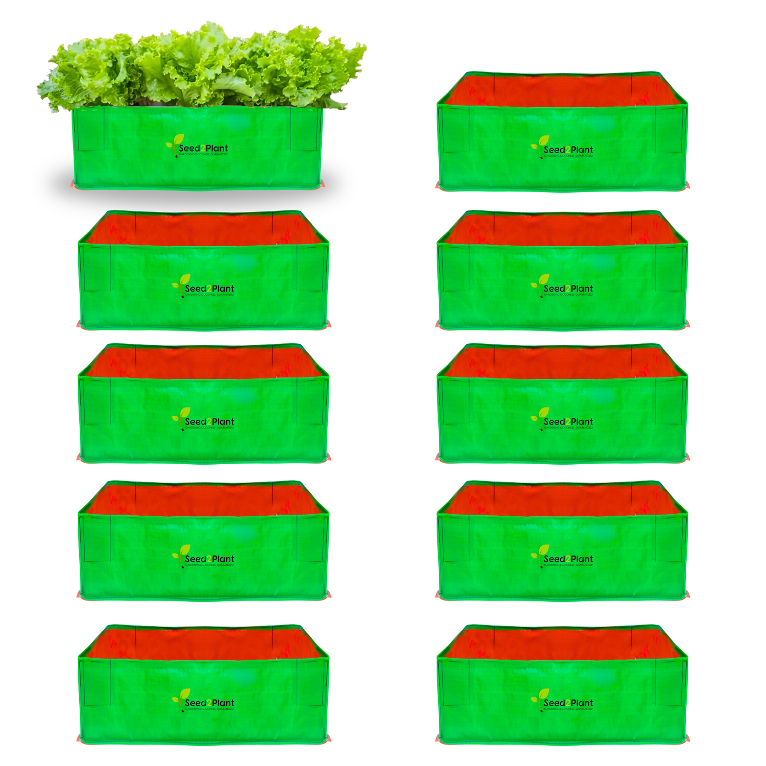 24x12x9 Inches (2x1x¾ Ft ) - 220 GSM HDPE Rectangular Grow Bag