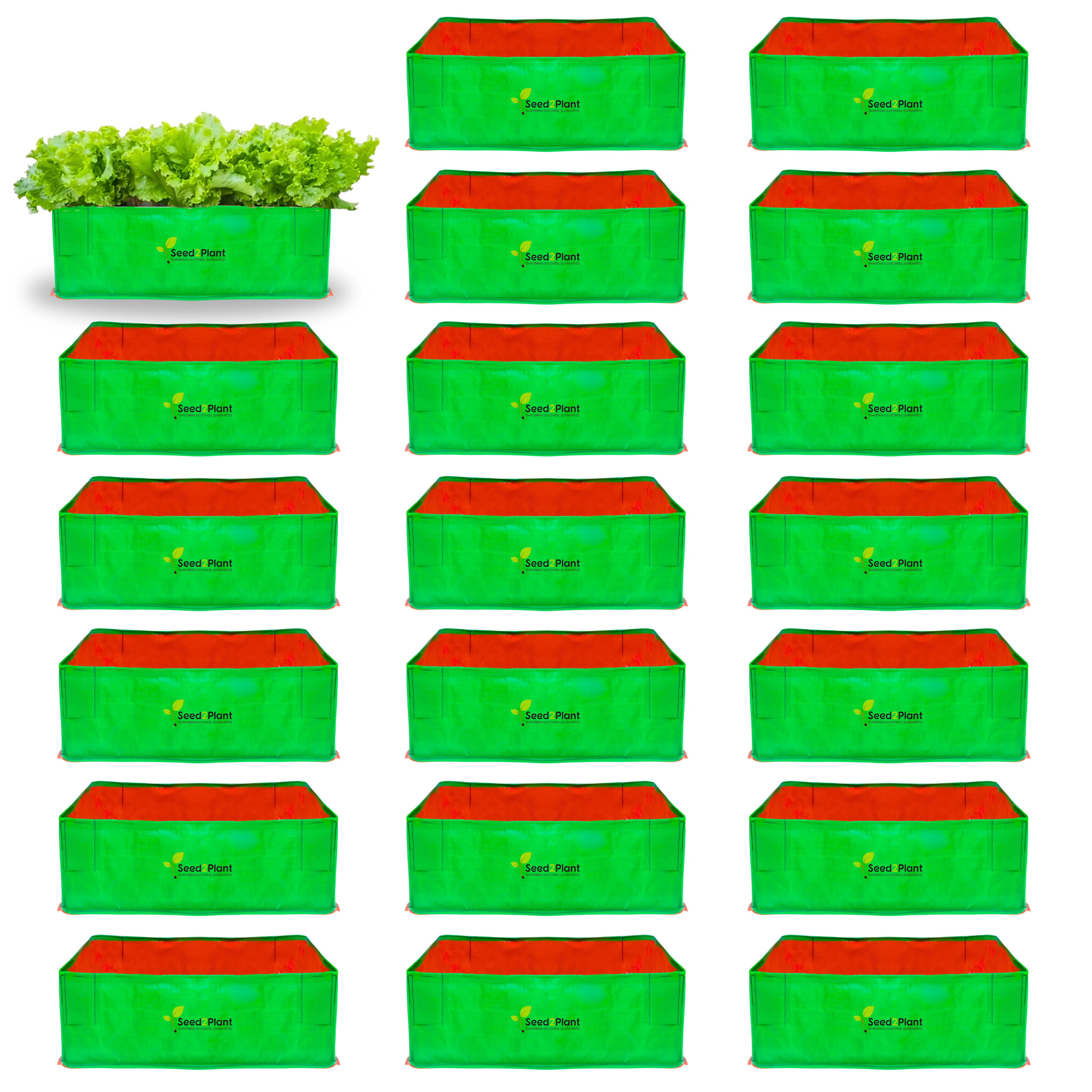 24x12x9 Inches (2x1x¾ Ft ) - 220 GSM HDPE Rectangular Grow Bag