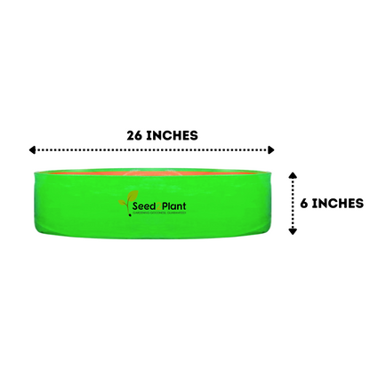 24x6 Inches (2x 1⁄2 Ft) - 220 GSM HDPE Round Spinach Grow Bag