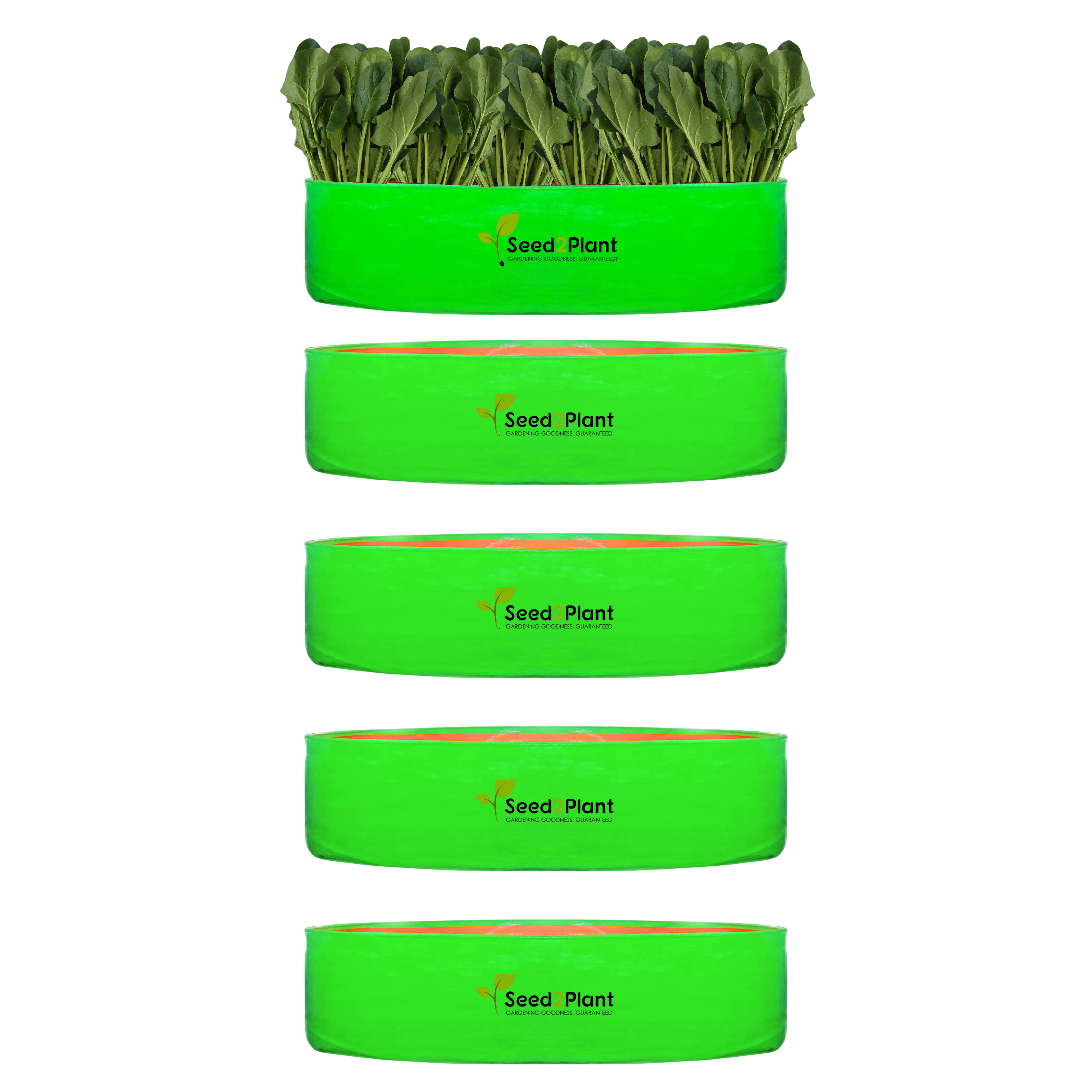 24x6 Inches (2x 1⁄2 Ft) - 220 GSM HDPE Round Spinach Grow Bag