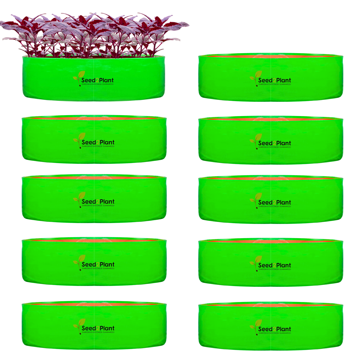 24x9 Inches (2x¾ Ft) - 260 GSM HDPE Round Spinach Grow Bag