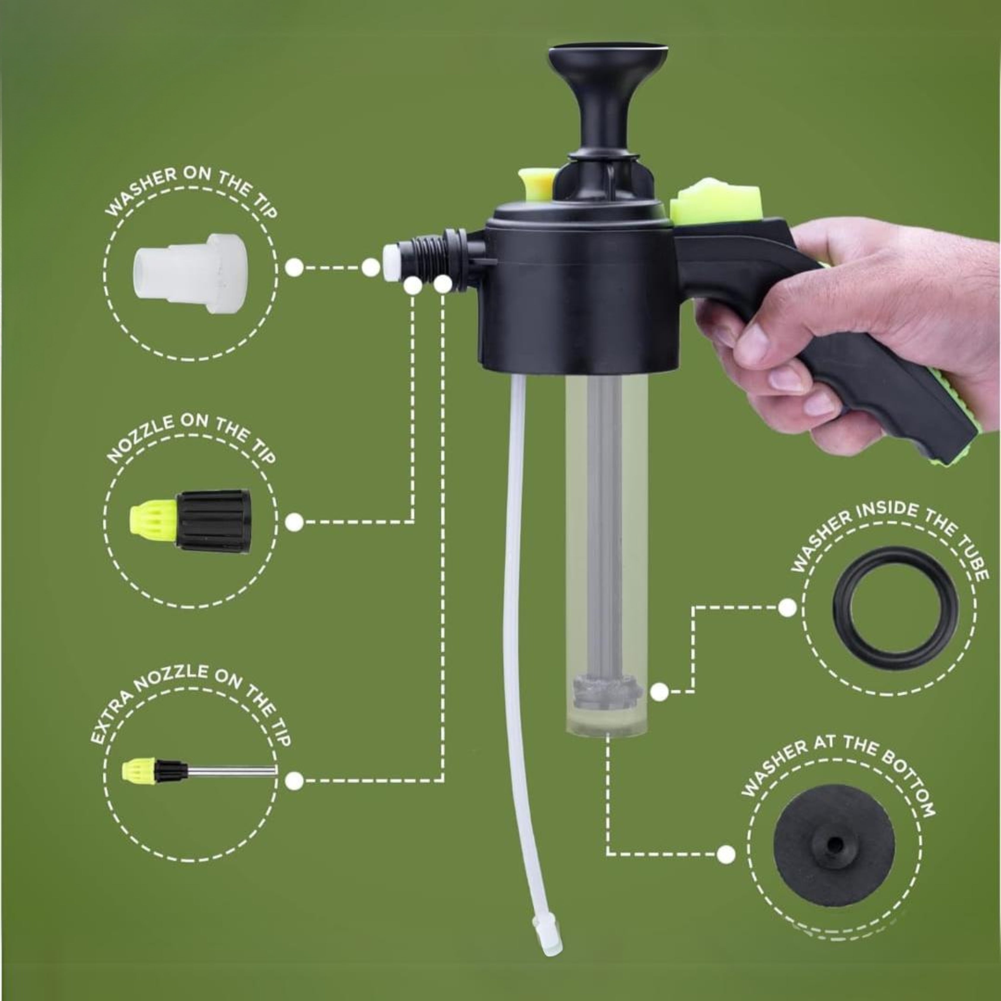 2 Litre Heavy Duty Garden Pressure Sprayer – Black Colour