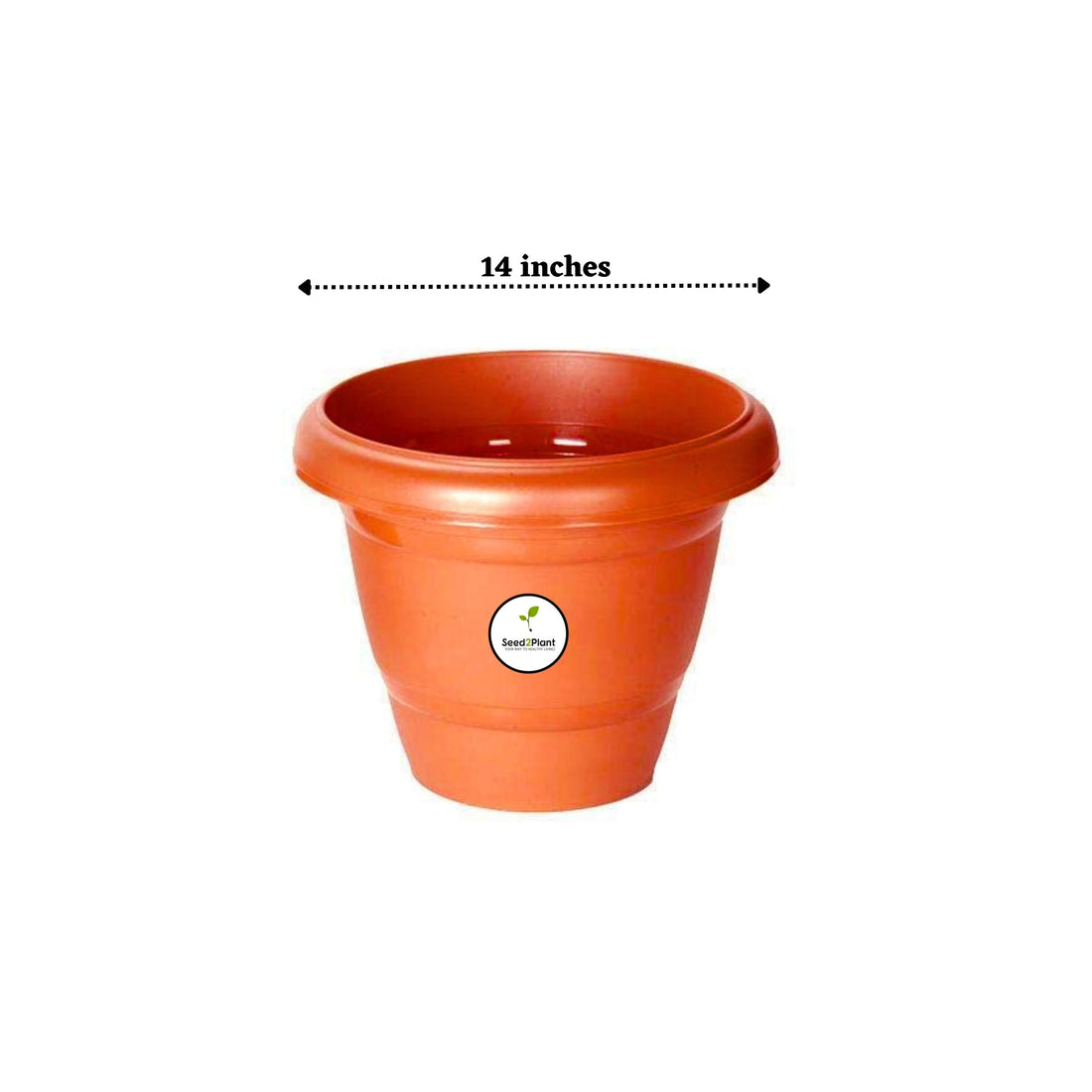 Plastic Pot for Water Lilies UV Treated - Terracotta Colour