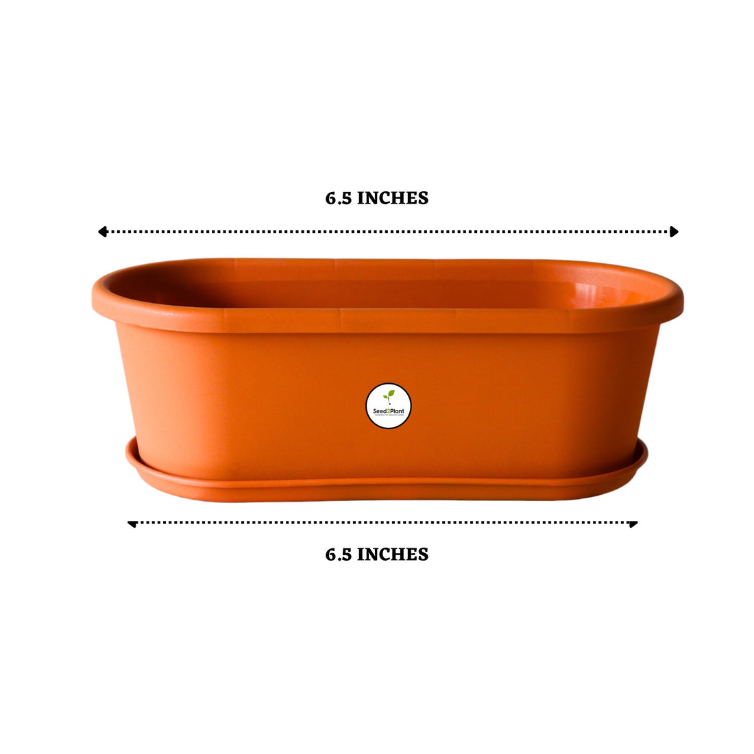 UV Treated Window Planter with Tray - Terracotta colour