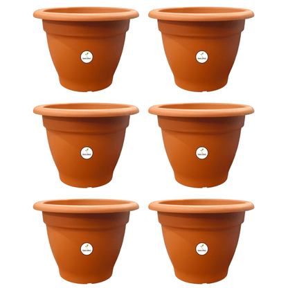 30 Inches (2.5 Feet) Huge Plastic Pots for Trees UV Treated - Terracotta Colour