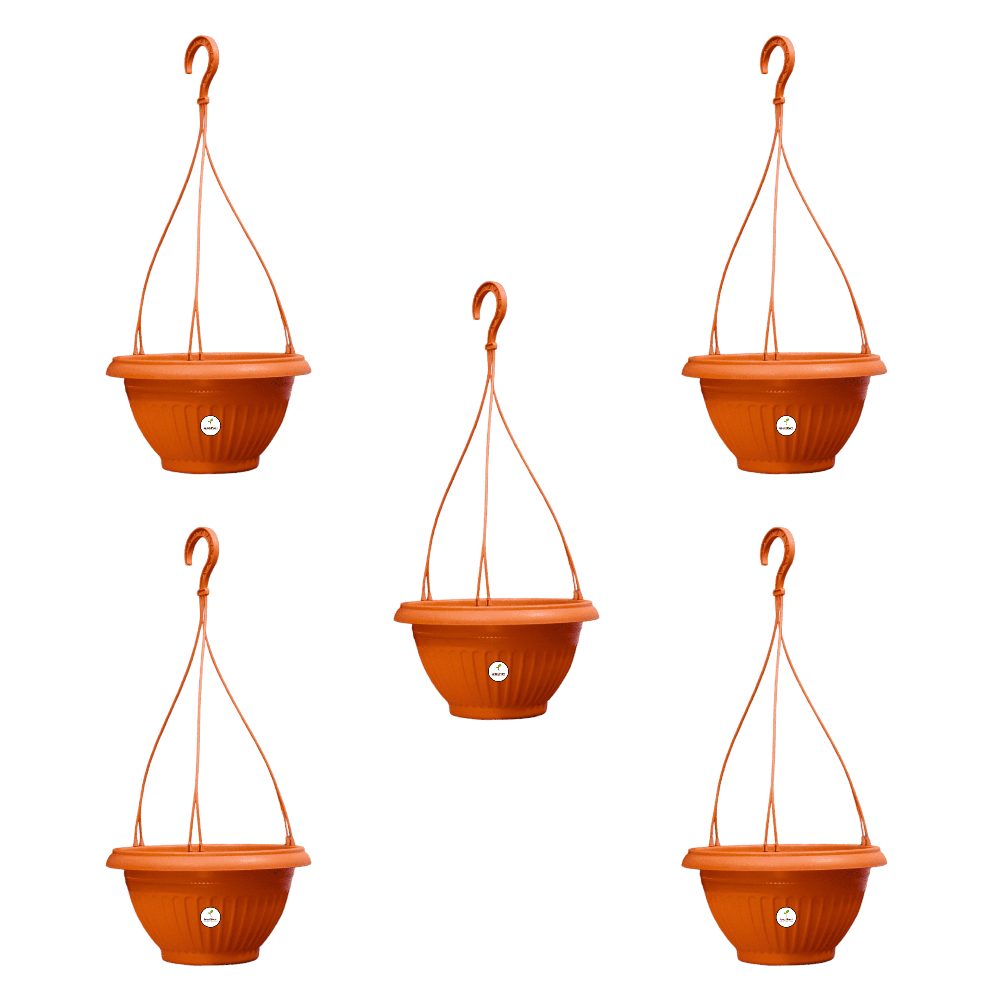 Plastic Hanging Pot - Terracotta Colour