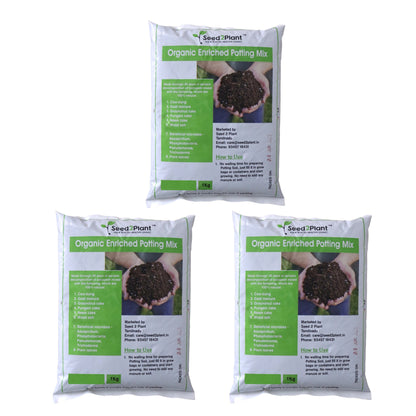 Potting Soil - 100% Organic with 8 Fertilizers and 4 Beneficial Microbes