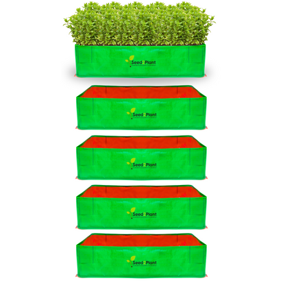 48x24x12 Inches (4x2x1 Ft) - 220 GSM HDPE Rectangular Grow Bag